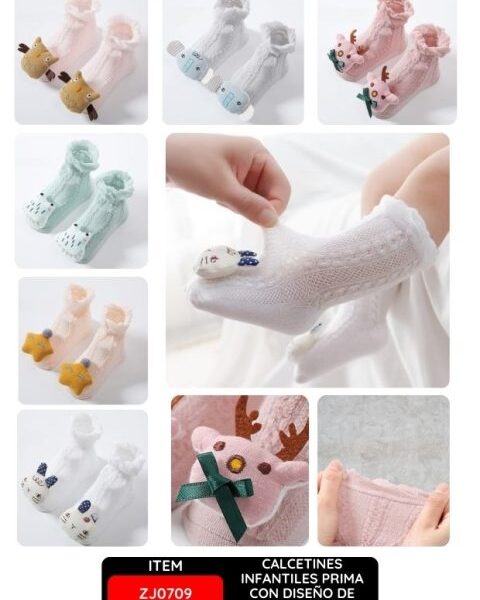 Calcetines Infantiles Prima con Diseño de Animalitos