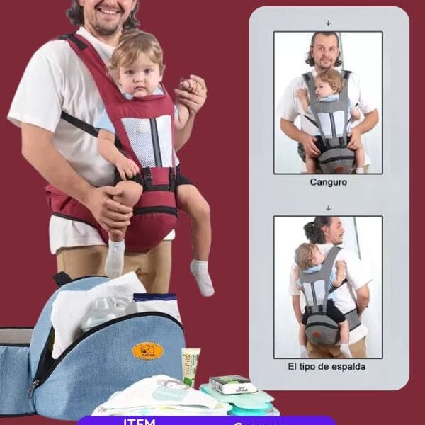Canguro Multifuncional Ergonómico para Bebés, Colores Variados