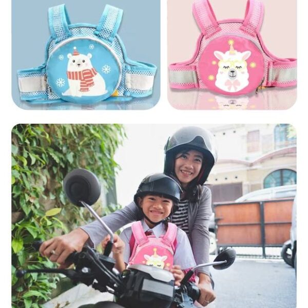 Cinturón de Seguridad Infantil para Moto, Diseño Animalitos, Varios Colores y Modelos