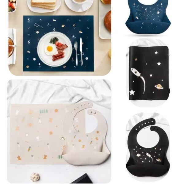 Babero Infantil Dark, Diseño Moderno, Ideal para Bebé