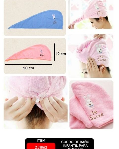 Gorro de Baño Infantil para Cabello