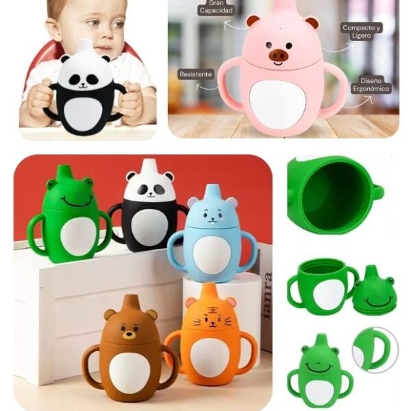 Vaso Infantil de Silicona Animalitos, Colores y Diseños Variados