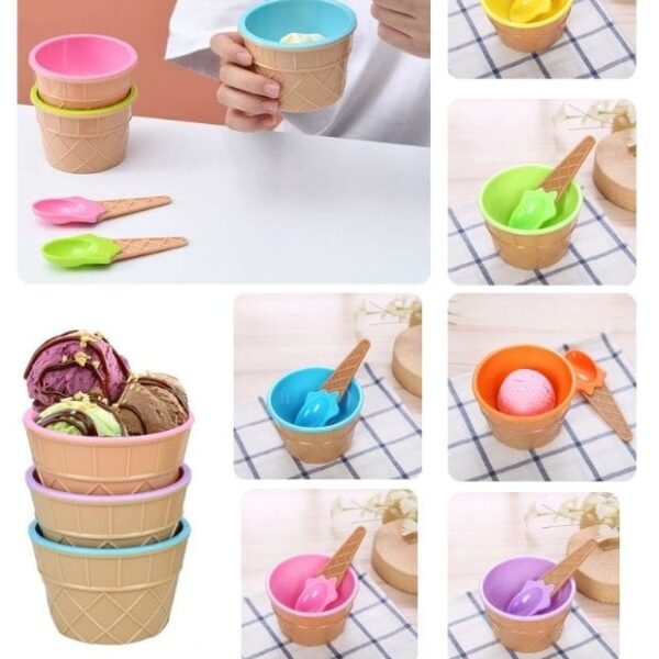Vaso de Helado Infantil con Cuchara