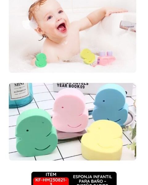 Esponja Infantil para Baño – Diseño Patito,