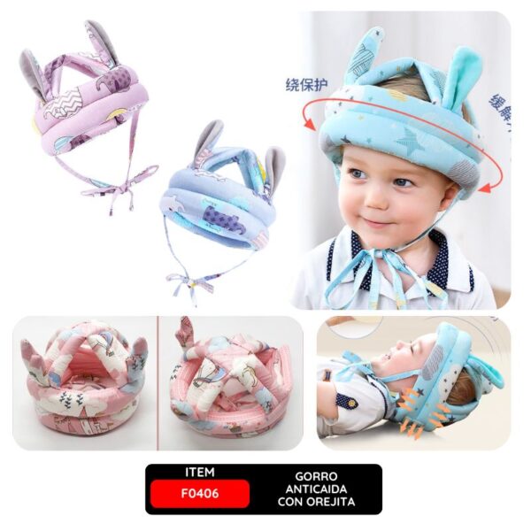 Gorro Anticaida con Orejitas