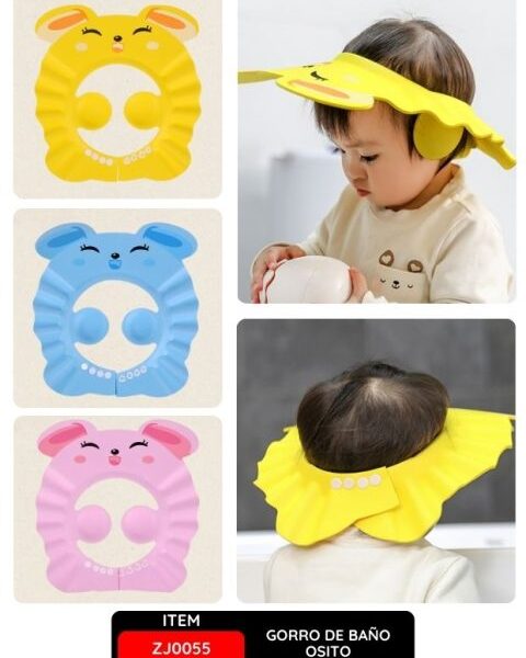 Gorro de Baño Infantil Conejo – Colores Variados