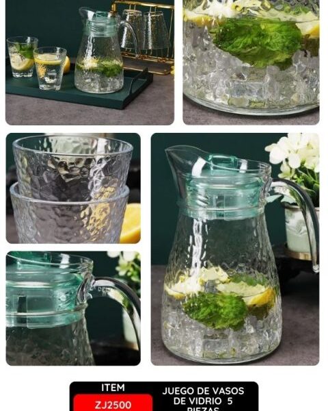 Juego de Vasos de Vidrio 5 pcz