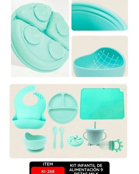 Kit Infantil de Alimentación 9 Piezas Milk