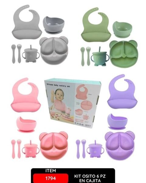 KIT DE ALIMENTACION OSITO 6 PZ EN CAJITA