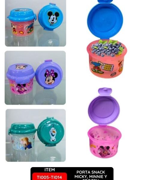 Porta Snack Micky, Minnie y Frozen