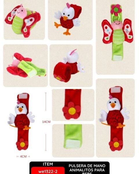 PULSERA DE MANO ANIMALITOS PARA BEBE