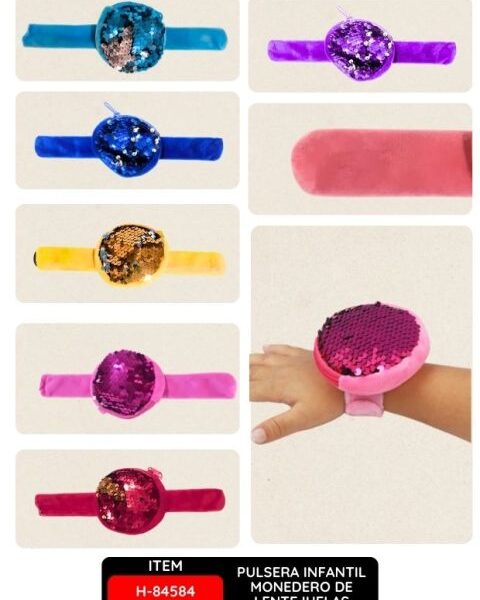 Pulsera Infantil Monedero de Lentejuelas