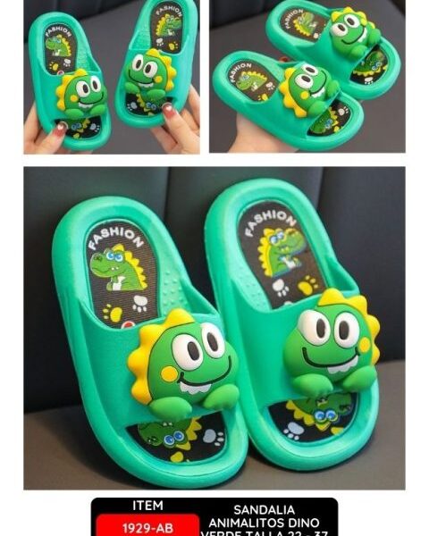SANDALIA ANIMALITOS DINO VERDE Talla 22 - 37