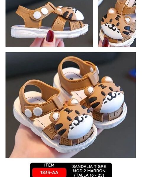 SANDALIA TIGRE MOD 2 MARRON  (TALLA 16 - 25)