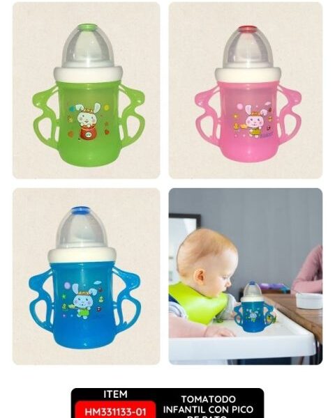 Tomatodo Infantil con Pico de Pato y Diseño de Conejito para Bebé