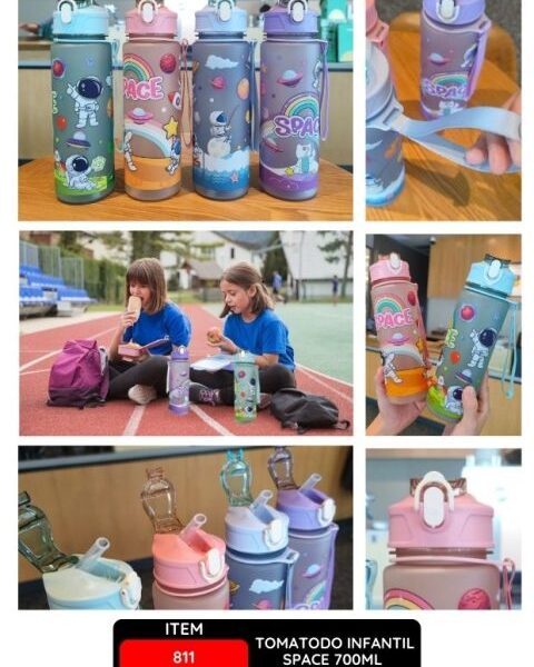Tomatodo Infantil Space 700ml con Cañita MATE